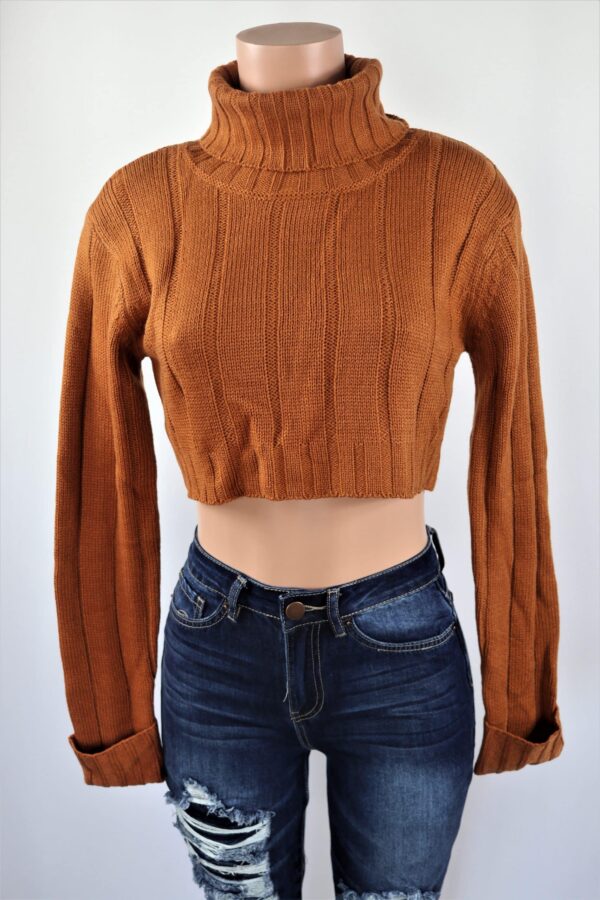Rolled Knitted Crop Top