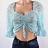 Semi Sheer Evangeline Crop Top