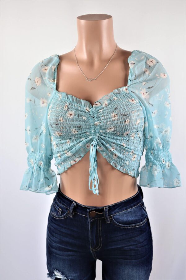 Semi Sheer Evangeline Crop Top