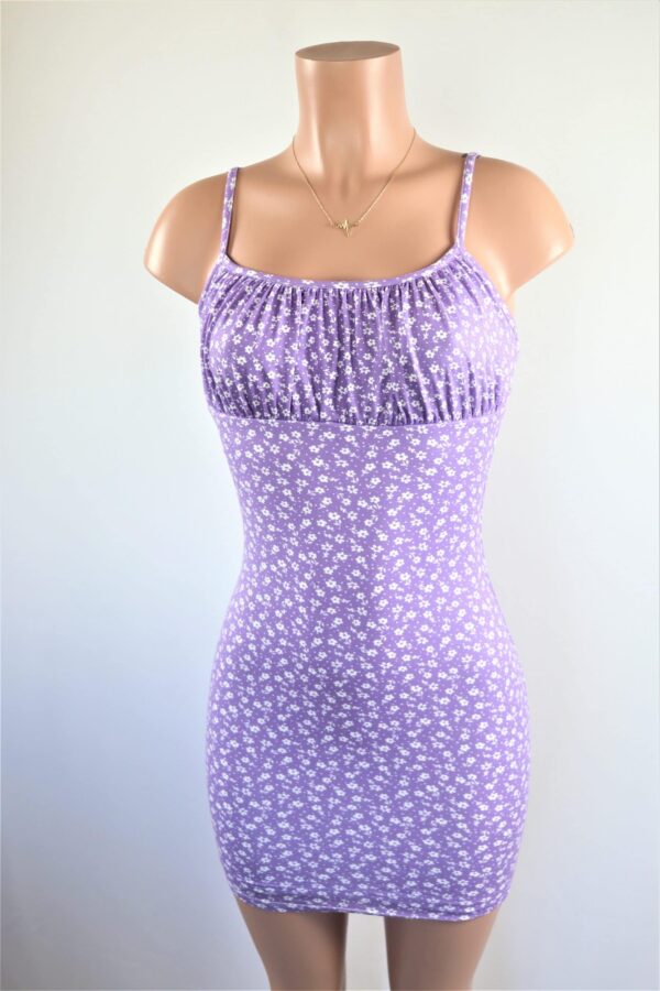 Lavender Floral Mini Dress