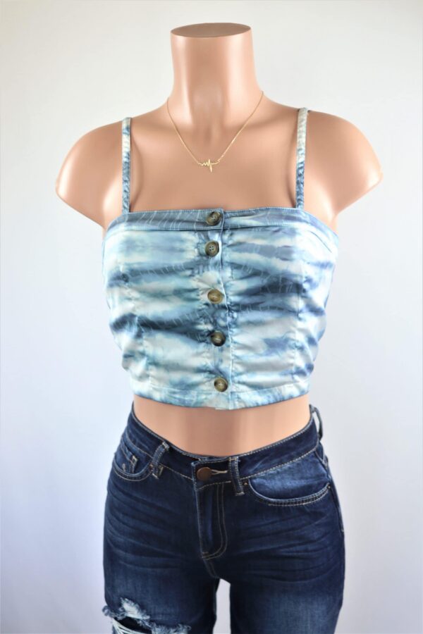 Satin Tie Dye Top