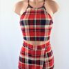 Dion Plaid Skort Set