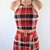 Dion Plaid Skort Set