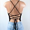 Simple Lace Up Crop Top