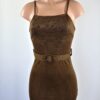 Coffee Houndstooth Dress