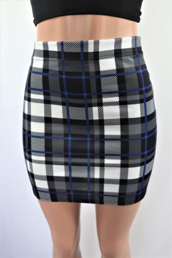 Blue Plaid Skirt