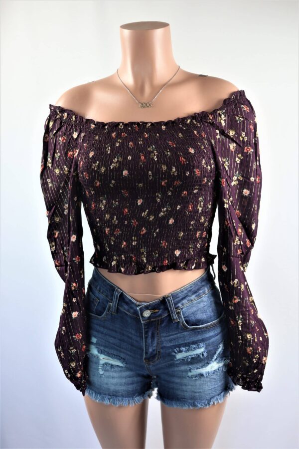 Plum Crop Top