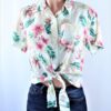 Printed Collared Tied Top