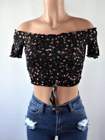 Lele Floral Crop Top Lele Floral Crop Top