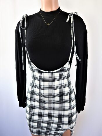 Sofie Plaid Tied Suspender Skirt Sofie Plaid Tied Suspender Skirt