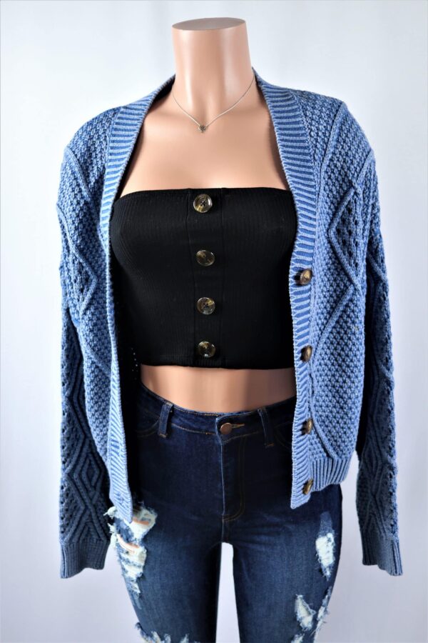 Blue Washed Cardigan