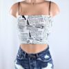 Newspaper Crop Top