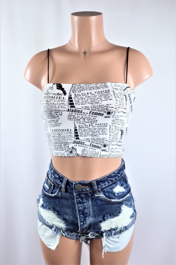 Newspaper Crop Top