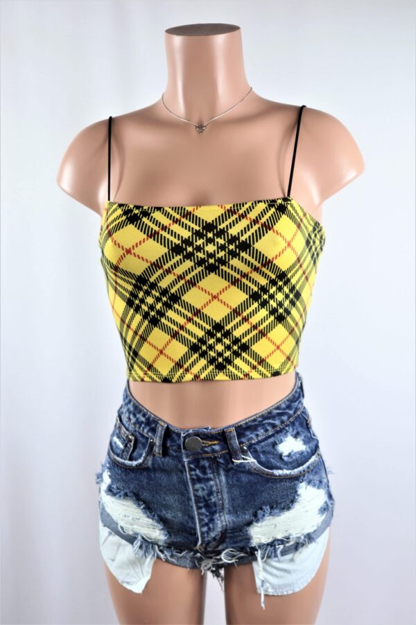 Tess Plaid Crop Top