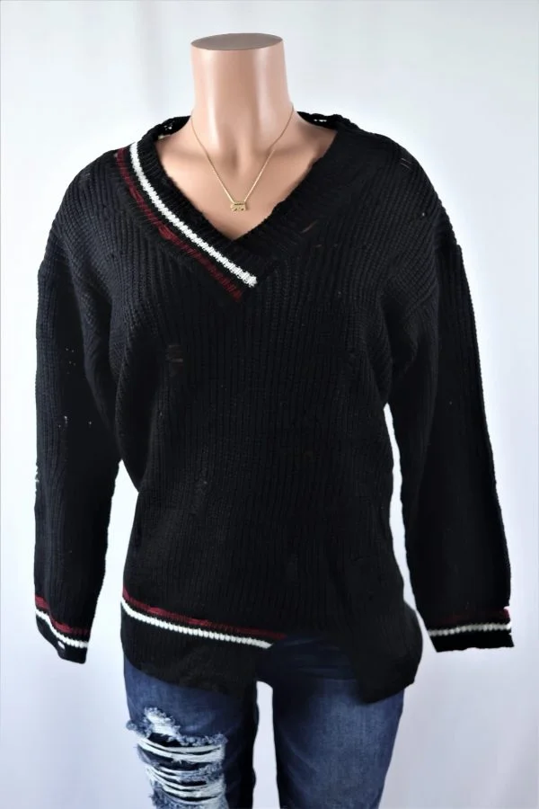 Distressed Stripe Sweater Distressed Stripe Sweater