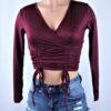 Ruched Front Crop Top
