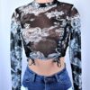 Dragon Mesh Crop Top