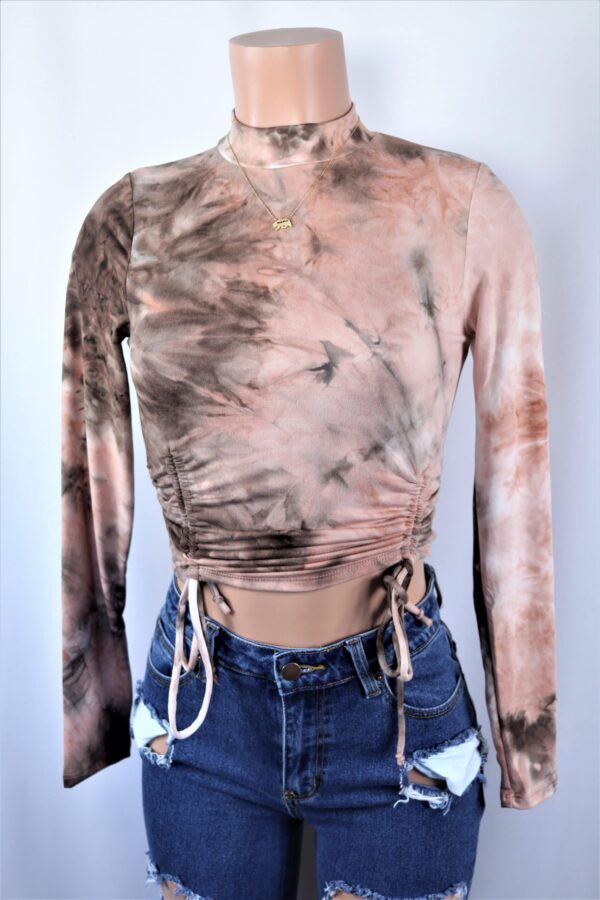 Tie Dye Ruche Crop Top