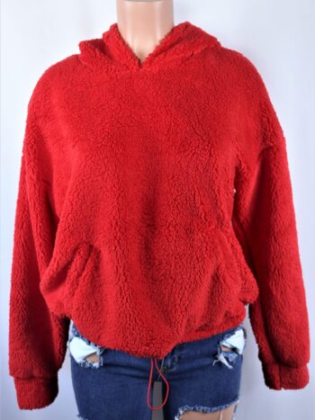 Plush Drawstring Sweater Plush Drawstring Sweater