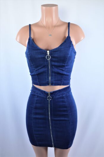 Denim Skirt Set