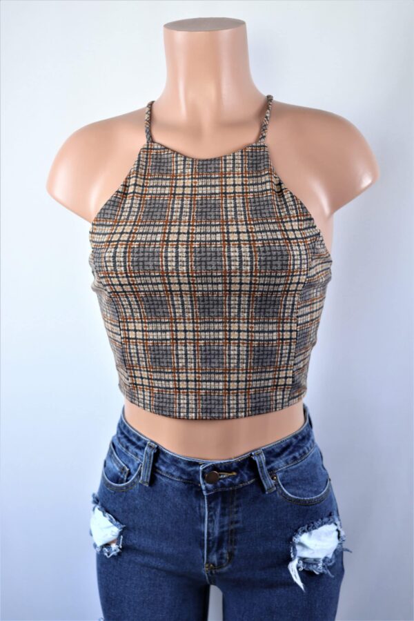 Marsha Plaid Crop Top