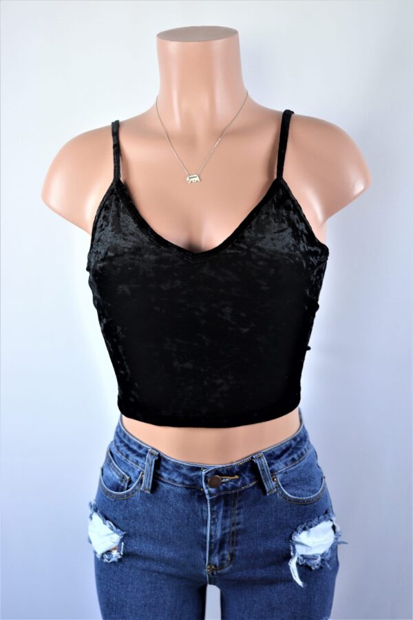 Crushed Velvet Crop Top