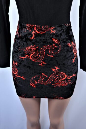 Velvet Dragon Mini Skirt