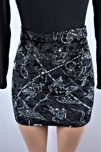 Velvet Constellation Mini Skirt