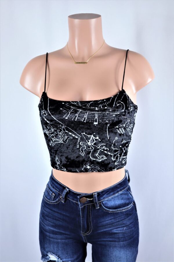 Velvet Constellation Crop Top