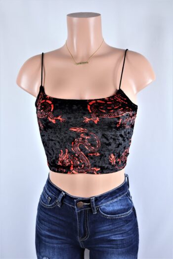 Velvet Dragon Crop Top