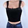 Rib Velvet Crop Top