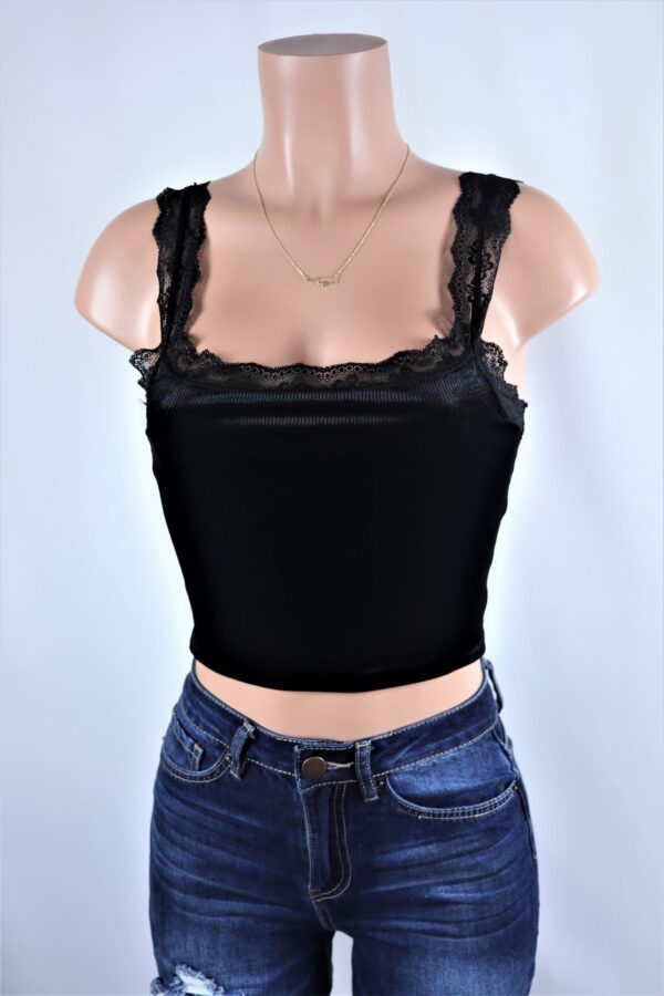 Rib Velvet Crop Top