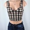 Vivian Plaid Crop Top 1
