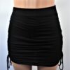 Solid Ruche Mini Skirt