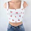 Cherry Square Crop Top