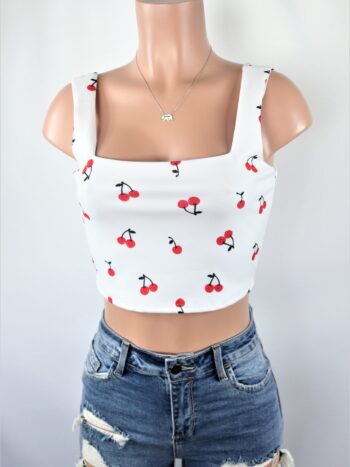 Cherry Square Crop Top Cherry Square Crop Top