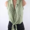 Sage Polka Dot Top
