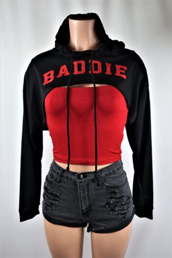 Baddie Crop Hoodie