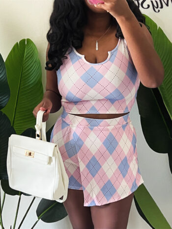 Cara Plaid Skort Set Cara Plaid Skort Set