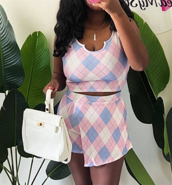 Cara Plaid Skort Set
