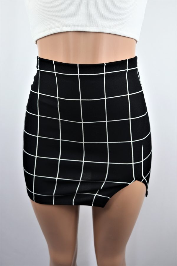 Grid Mini Skirt