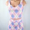 Cara Plaid Skort Set