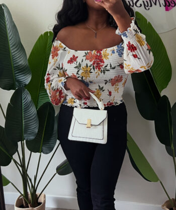Semi Sheer Floral Top Semi Sheer Floral Top