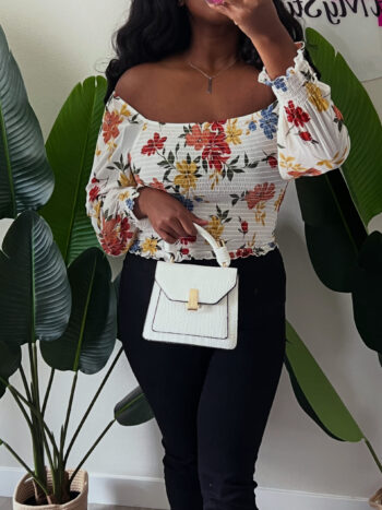 Semi Sheer Floral Top Semi Sheer Floral Top