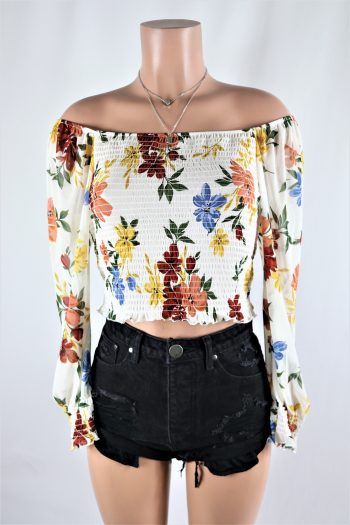 Semi Sheer Floral Top