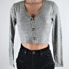 Hacci Button Crop Top