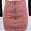 Pink Suede Skirt