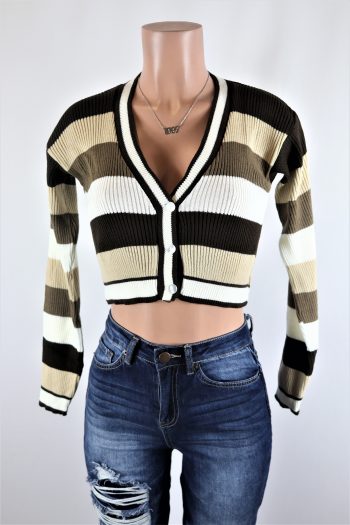 Stripe Knit Sweater Top