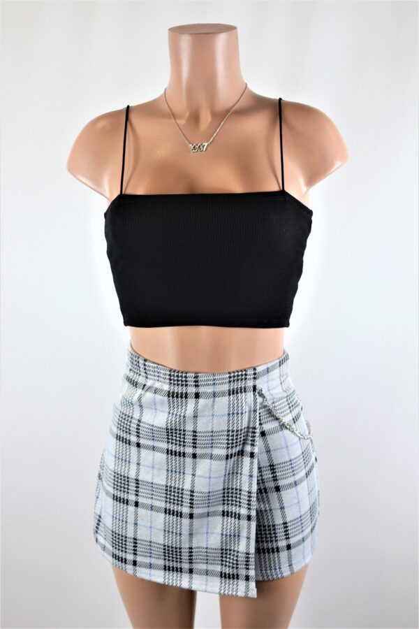 Chain Plaid Skort