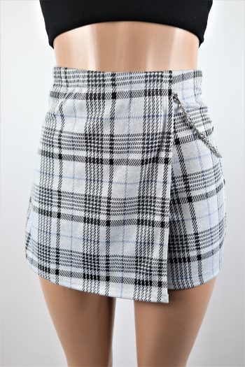 Chain Plaid Skort